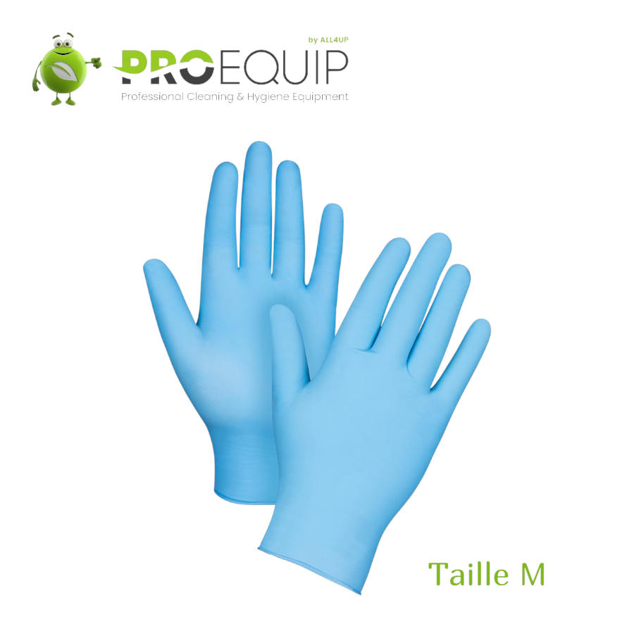 Nitrilhandschuhe Blau Puderfrei - 4 GR - Grösse M - 100 Stück/Box